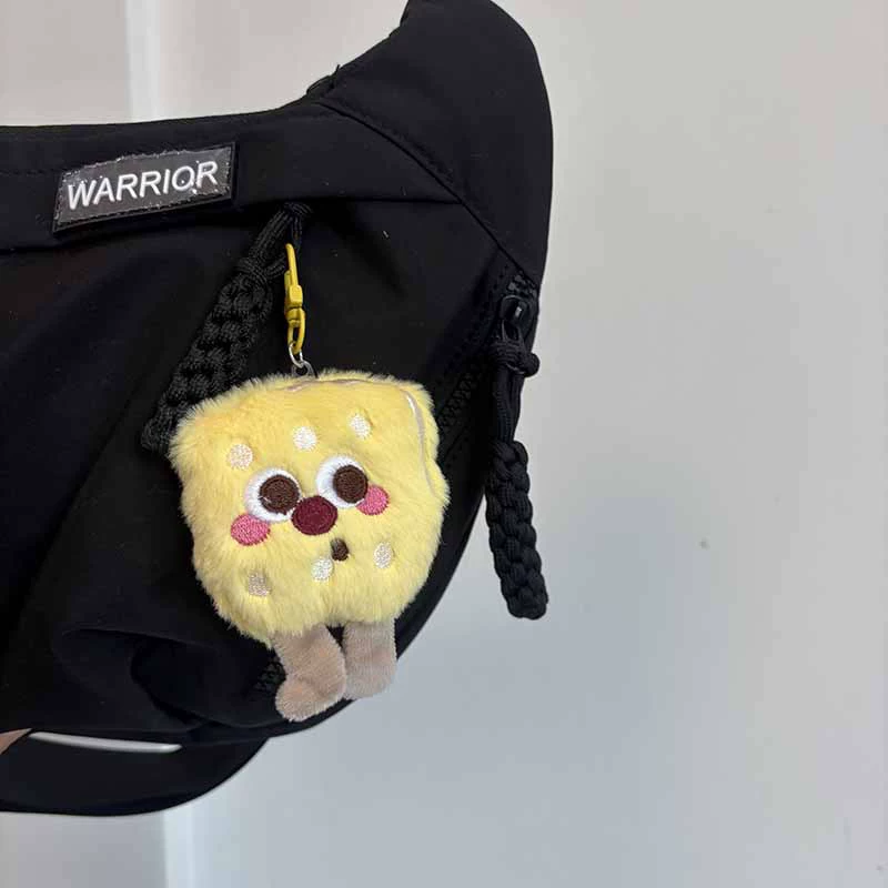 Cute realistic plush keychain, minifigures, doll for students, school bag, backpack accessory