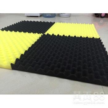 供应黄色压花波浪海绵 装饰隔音海绵 隔音跑面 软包隔音绵