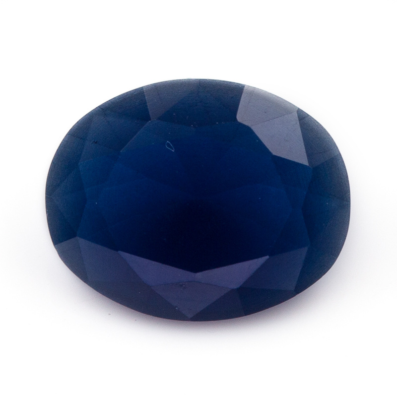 2*3mm-13*18mm 蓝色磨砂底蛋形玻璃 梧州人造宝石 可混批定制形状