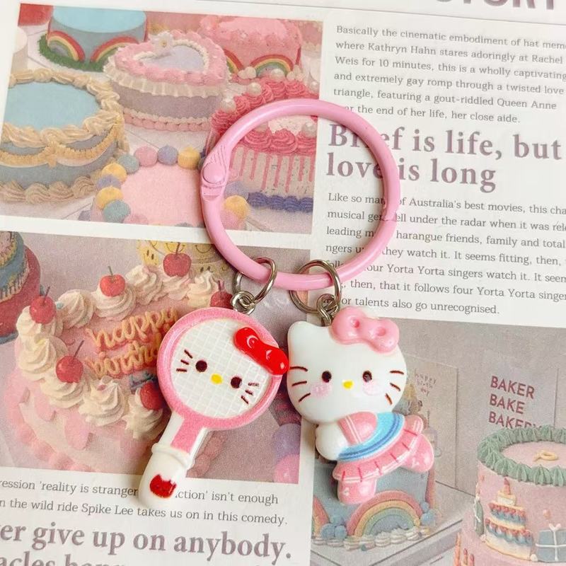 卡通运动风时尚猫猫钥匙圈挂件可爱少女心包包挂饰配饰学生闺蜜礼|undefined