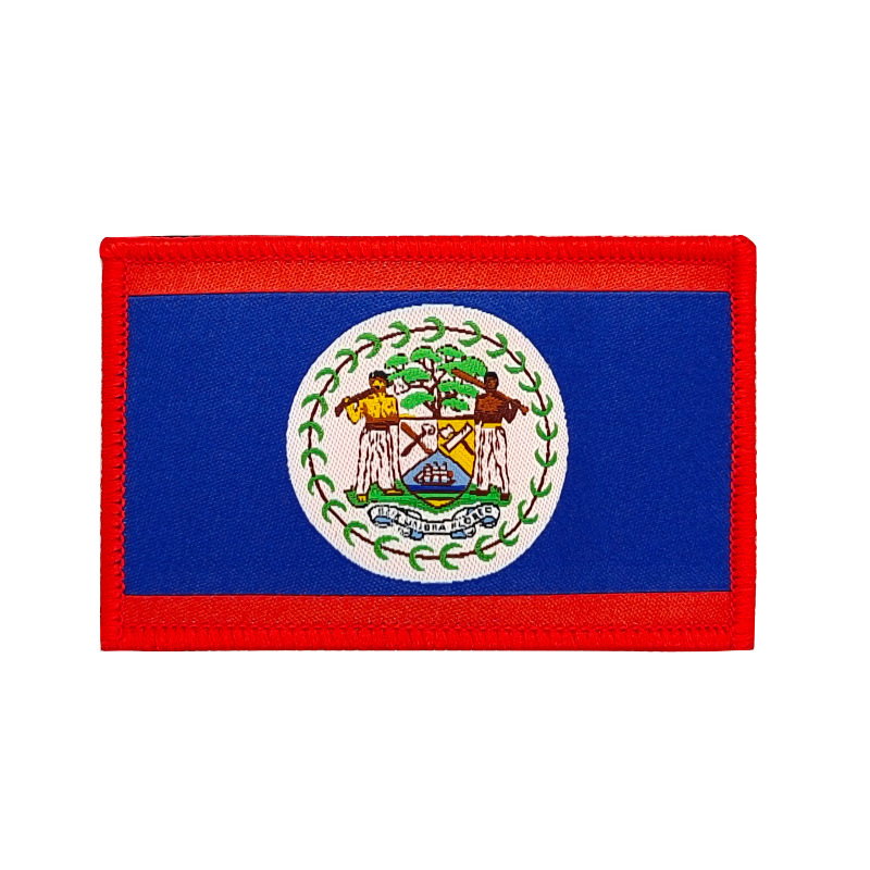 Bandera tejida Velcro sello bandera parche ropa mochila accesorios pegatinas de tela en stock suministro