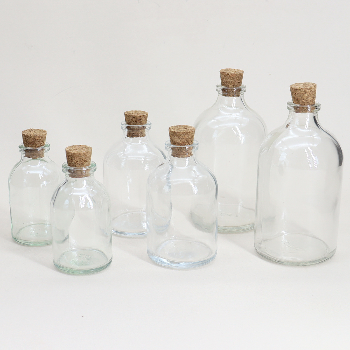 30ml 50ml 100ml botella de almacenamiento de vidrio transparente botella de baño de pies de 1 onza