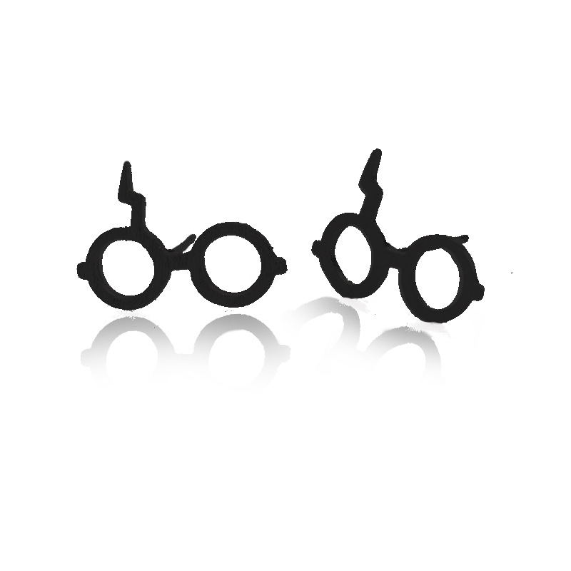 Gafas De Moda De Acero De Titanio Pendientes De Acero Inoxidable Chapado Sin Incrustaciones display picture 1