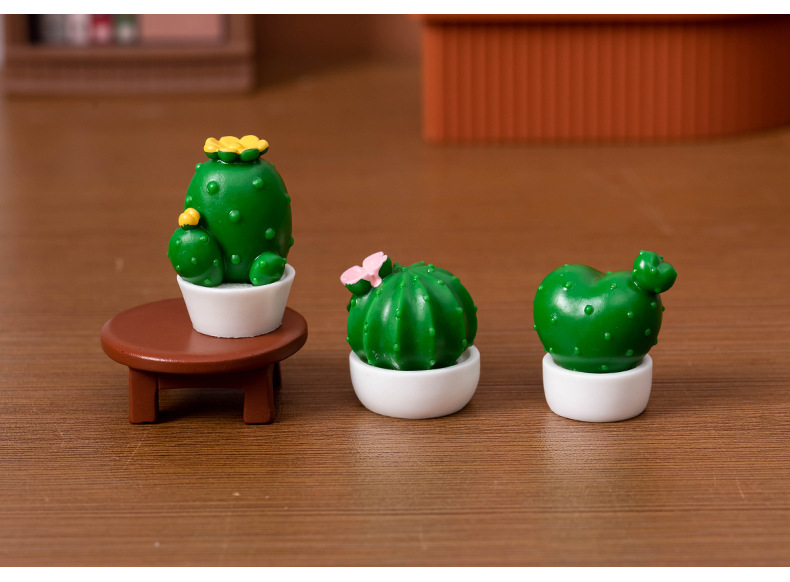 Holiday, Daily Occasion Cartoon Style Cactus Plastic Resin Ornaments Artificial Decorations