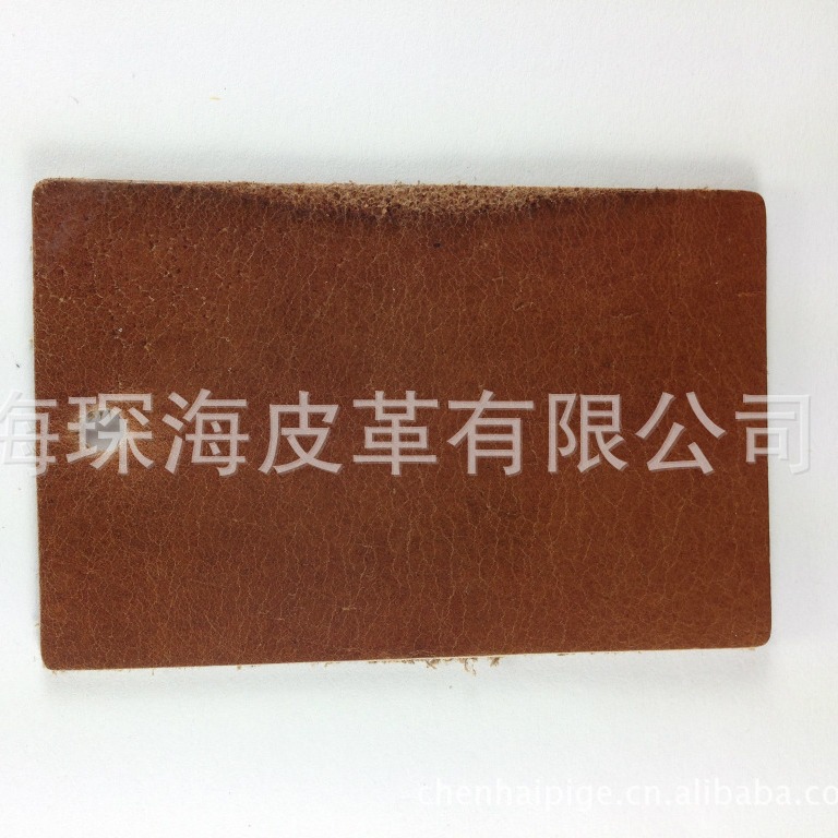 黄棕色 商标皮 油皮  头层牛皮 变色皮 复古皮