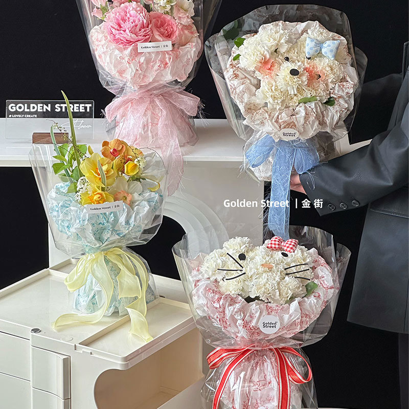 Flor de primavera retro flores Sydney papel ramo de flores flores artesanal papel de embalaje DIY hecha a mano