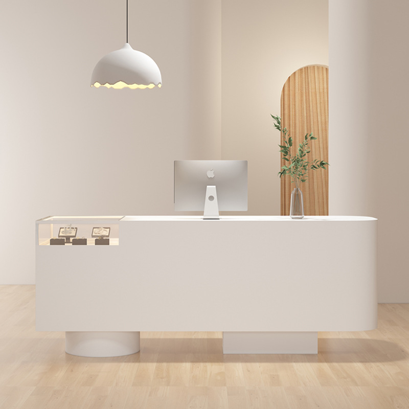 收银台服装店吧台简约前台柜台接待台复古网红潮店收银台玻璃饰品