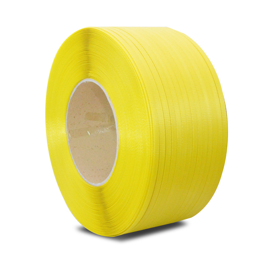 PP embalaje cinta de embalaje de plástico cinta de encuadernación suministro directo de fábrica grande al por mayor cinta de polipropileno transparente amarillo en stock