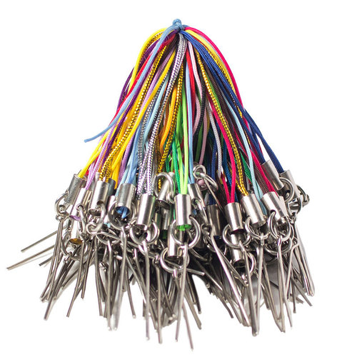 diy jewelry accessories mobile phone rope nine-character needle lanyard soft clay accessories beaded nine-character needle tassel connection material