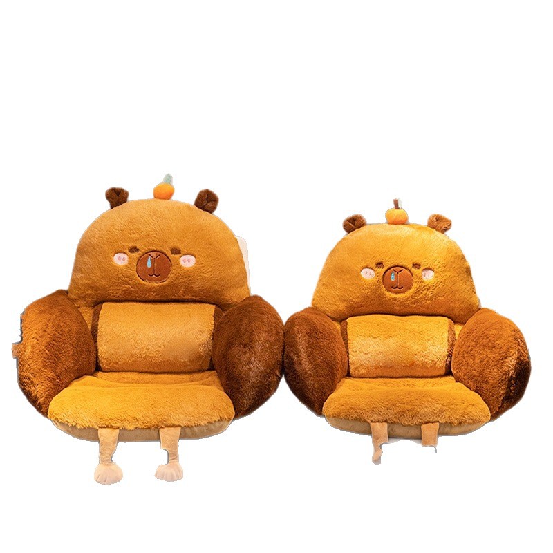 Cojín Integral con Soporte Lumbar de Peluche para Oficina y Dormitorio