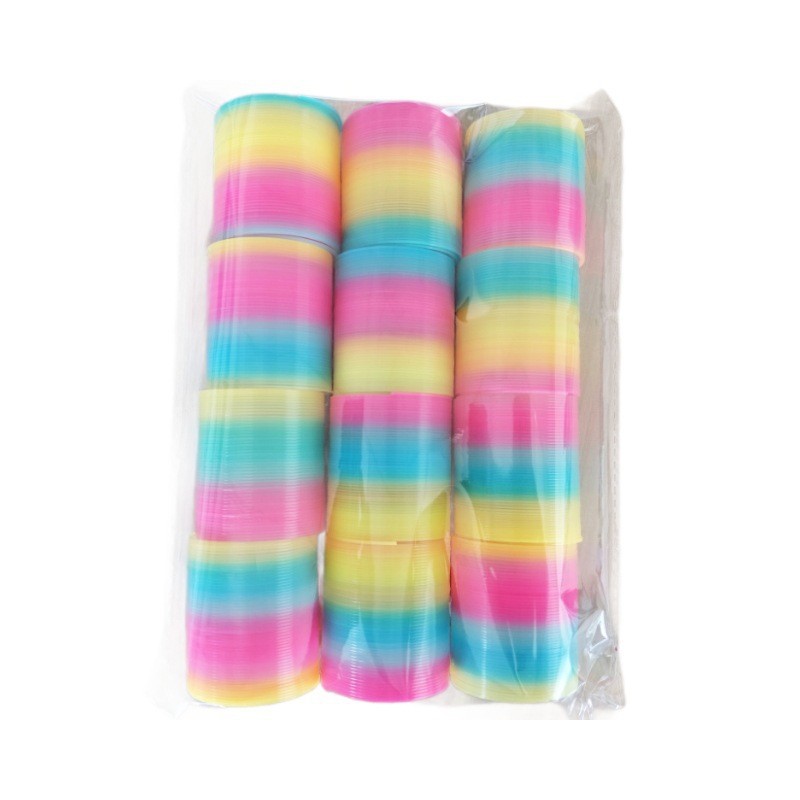 Mágico arco iris anillo mini cara sonriente 3.2x3.5CM plegable colorido bobina fábrica de juguetes para niños al por mayor