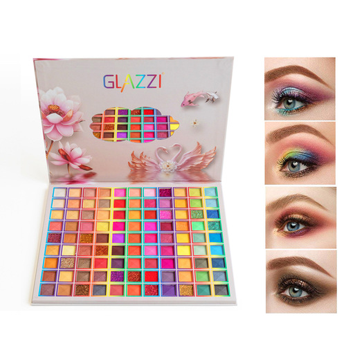 99-color eye shadow palette with pearlescent, matte, gold, glitter, easy-to-apply, student, stage makeup, makeup artist eye shadow palette