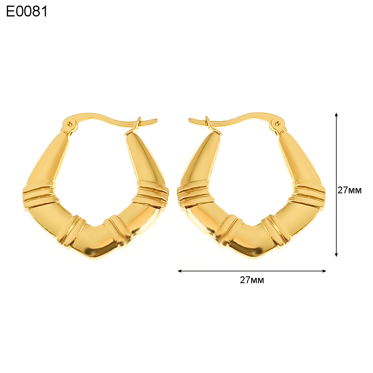 13g Weight Titanium Steel Ear Needle Material Earrings Classification 1 Pair Quantity Holiday, Daily Occasion Titanium Steel Material U Shape, Geometric, Round Pattern Women's Gender Plating Design Basic, Simple Style, Classic Style Style 1 Pair Basic Simple Style Classic Style U Shape Geometric Round Plating Titanium Steel Earrings 2