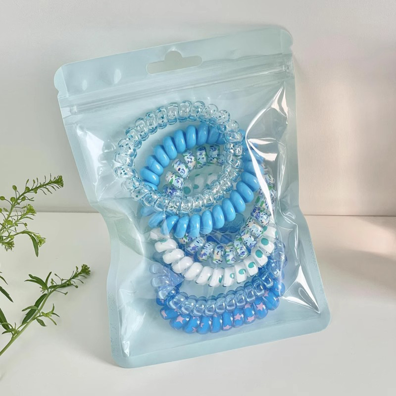 Nuevo color caramelo dulce hermana de color gradiente sistema de anillo de cabello de cabello cuerda de cabeza sin marcas anillo de cabello no daña joyas para el cabello