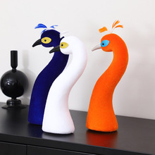 孔雀头模型花艺婚车装饰配件网红开业花篮吉祥喜庆摆件