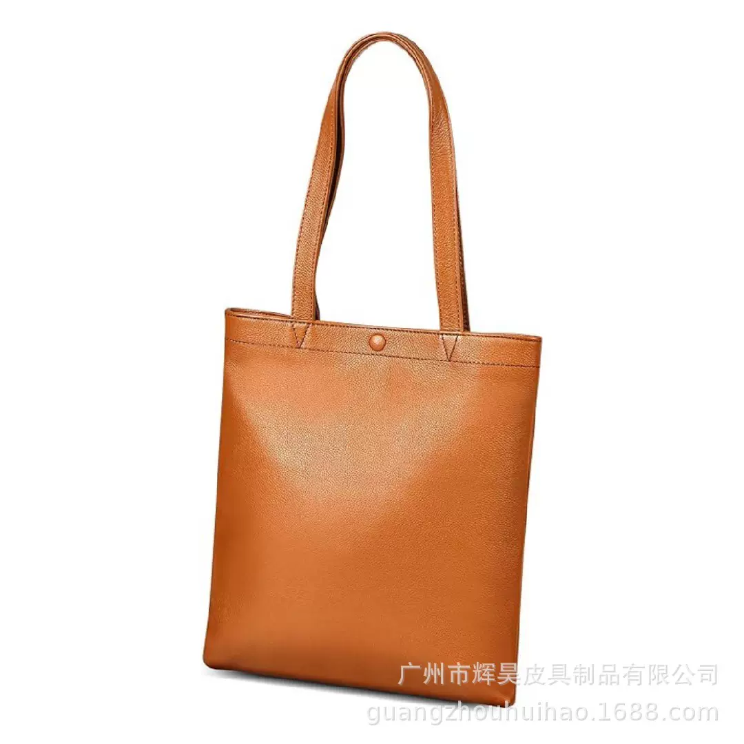 日式亚马逊热销头层牛皮平板手提包 男士商务出行托特包手提包