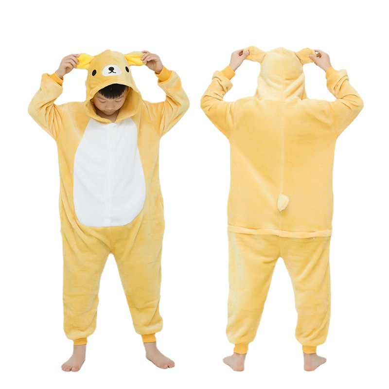 Lote mixto Otoño e Invierno niños y niñas de dibujos animados animal pijamas de una pieza de franela Totoro manga larga Panda aseo hogar