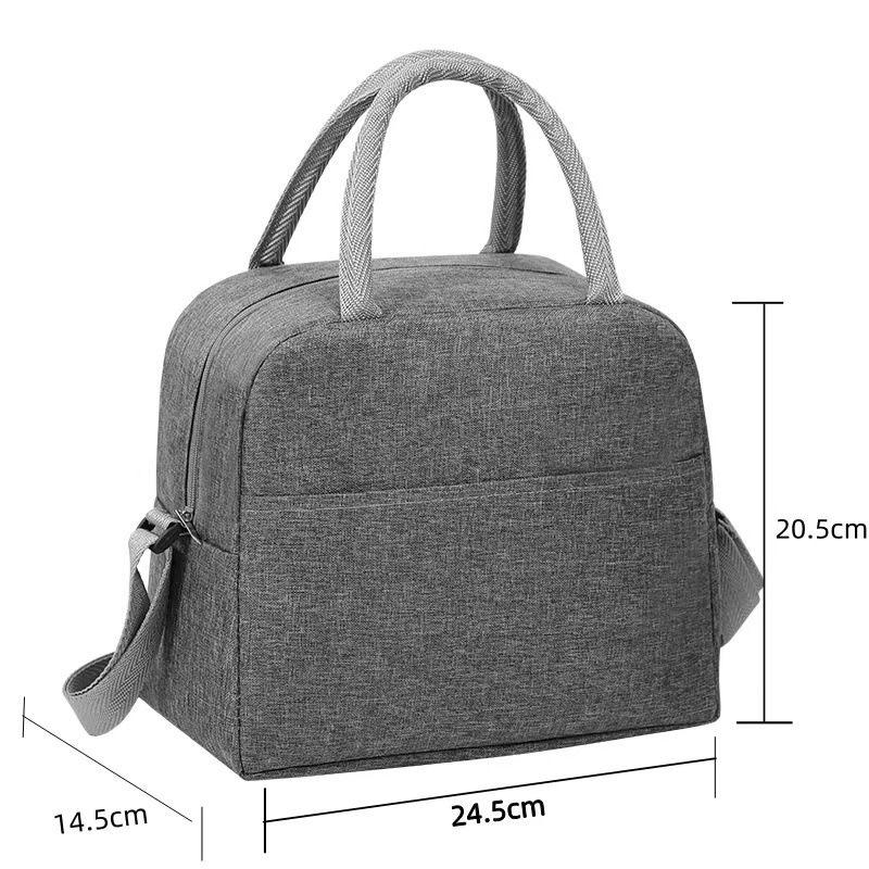 Nueva bolsa de aislamiento portátil de aluminio de aluminio de gran capacidad bolsa de almuerzo para llevar al trabajo bolsa de almuerzo de estudiantes almacenamiento de almuerzo