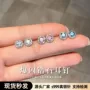 爆闪满钻小巧银针耳钉
