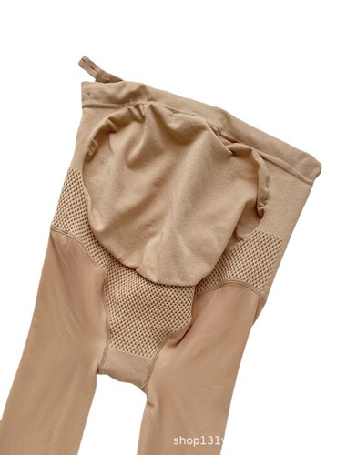  new pregnant women bare legs artifact female three-dimensional realistic double-layer skin color autumn and winter nude feeling plus velvet pantyhose
