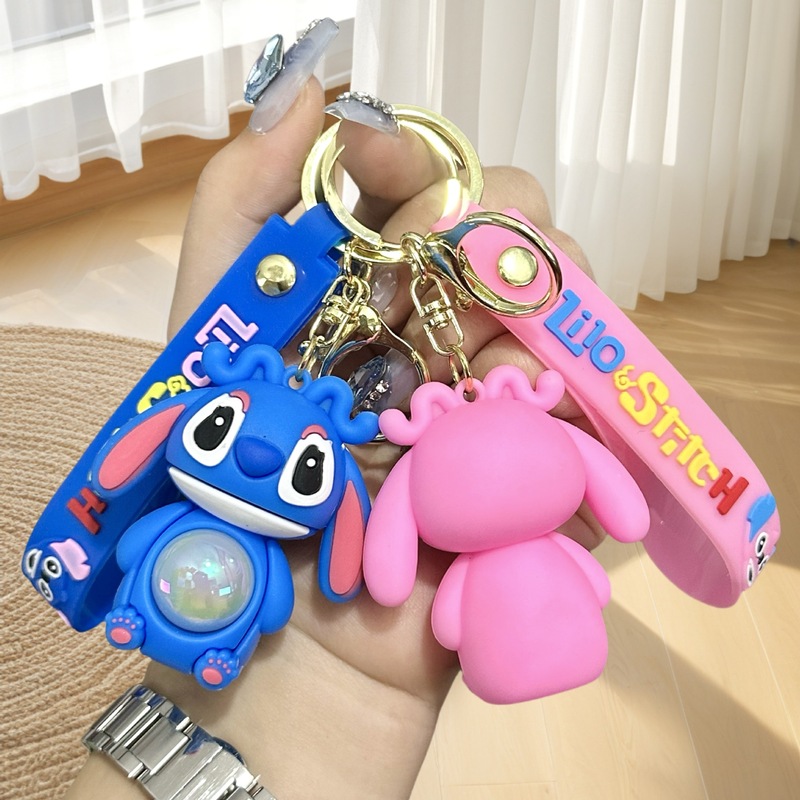 クロスボーダー漫画スティッチのキーホルダーかわいい人形のキーホルダーカップルの学生のカバンのストラップのプレゼント|undefined