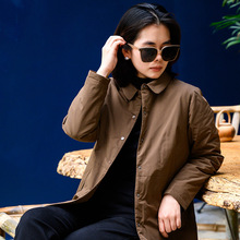 2025年新款冬季棉衣女中长款加厚有内衬棉服翻领设计感保暖外套