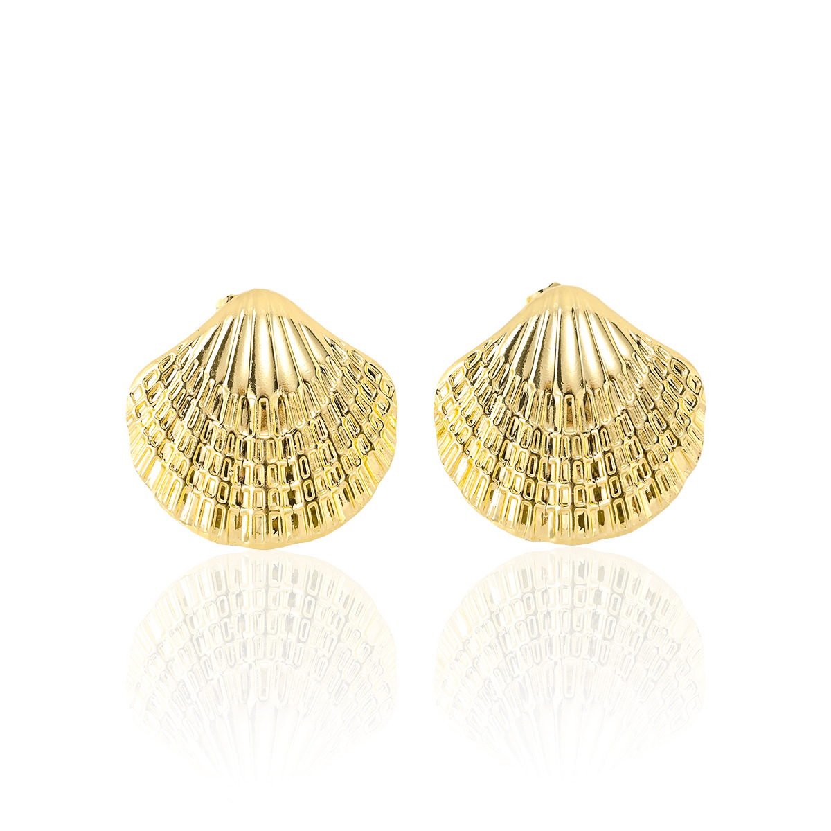 All Seasons Season 1 Pair Marine Style Starfish Shell Plating Copper Drop Earrings Ear Studs