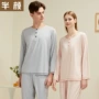 外穿长袖春秋圆领女睡衣