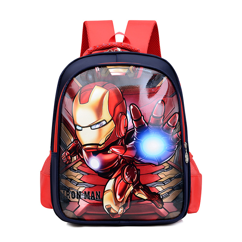 Nueva mochila de dibujos animados Spider-Man niños Mochila De Grado 1-3 estudiante de La Escuela Primaria Iron Man mochila