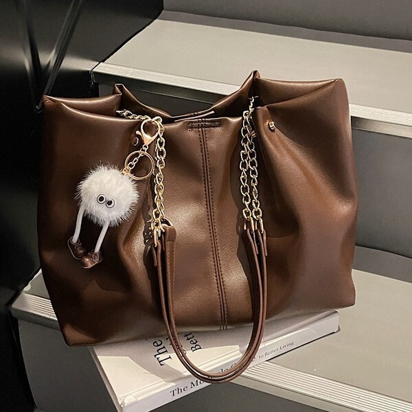 Affordable Trendy Textured Commuter Large-Capacity Bag 2026 New Style Women's Fashionable Handbag Shoulder Bag Casual Tote Bag