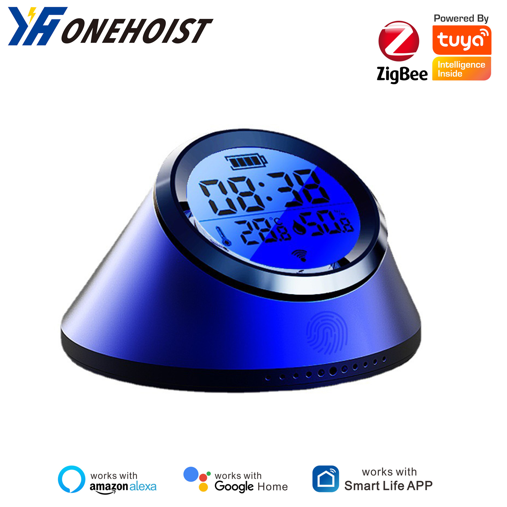 涂鸦智能zigbee温湿度传感器联动家居触摸多功能实时监测器家用