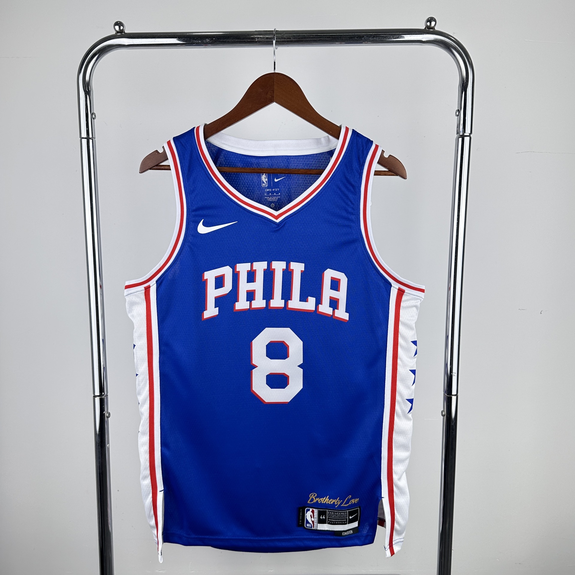 Nike x NBA x Philadelphia 76ers 2024/25 Paul George Icon Edition Swingman Jersey Blue