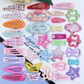 星星儿童发夹滴油bb掰掰夹宠物diy发夹装饰饰品马卡龙发卡批发