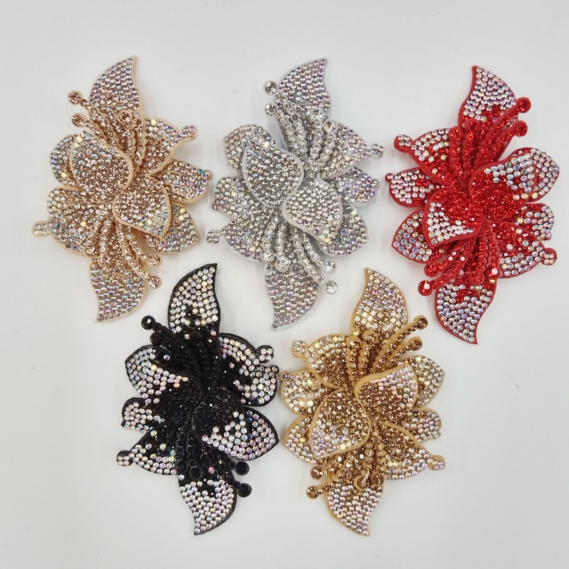 厂家直销水钻立体花朵发饰胸花满钻鞋花婚鞋配饰鞋配件装饰品