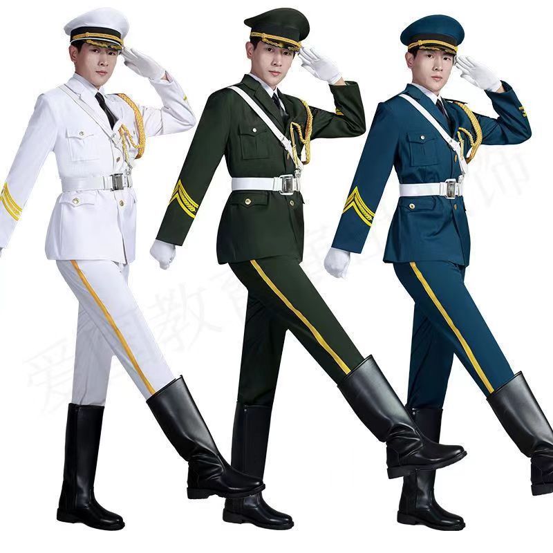 三軍の儀式隊の服装の国旗班の護衛隊の国旗掲揚手のドレスの中学生の国旗掲揚式の服装の礼賓服|undefined
