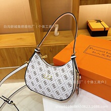 сумки2025跨境新款潮老花新月斜挎包法式轻奢爆款腋下包bags