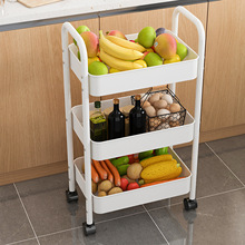 厨房置物架多层可移动蔬菜蓝收纳架零食卧室家用储物架神器小推车