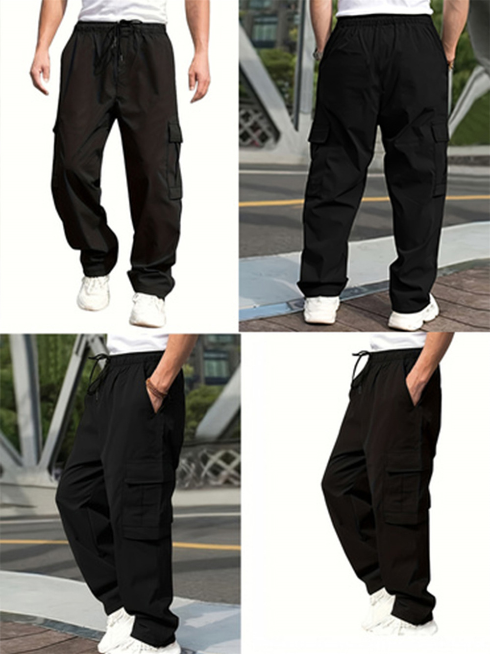 2024 Spring and Autumn Youth Casual Work Clothes Long Loose Straight Outdoor Sports Running Pants Men_voghion.com
