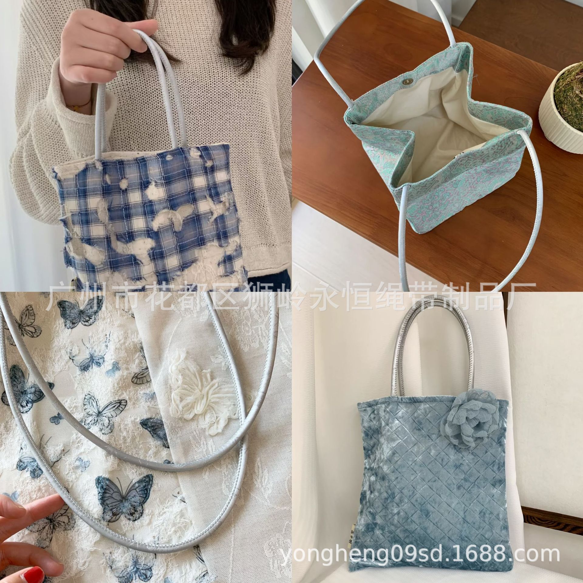 4-8mm粗国风提花圆皮绳diy替换国风包钩针包肩带香云纱服装辅料绳