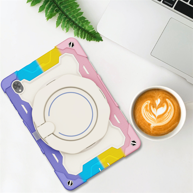 Suitable for Lenovo M10Plus Protective Case M11 Tablet Case M8 Anti-Fall Zhaoyang K10 Crossbody Rotating Stand Silicone