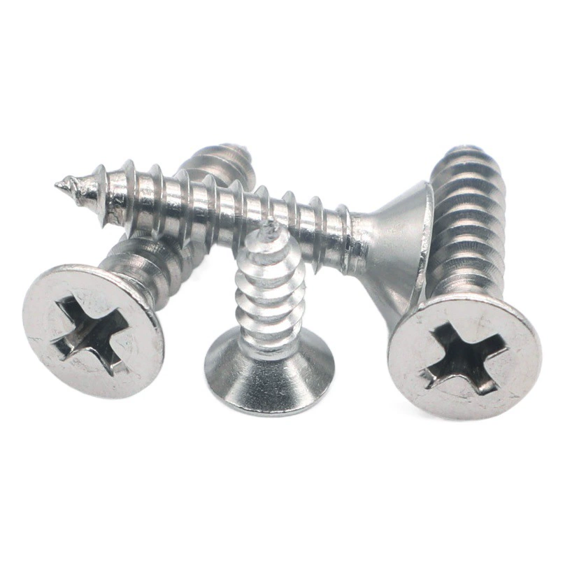 Саморезы с потайной головкой KA, никелированные саморезы по дереву, саморезы с плоской головкой, гвозди, винты оптом M2M3M4