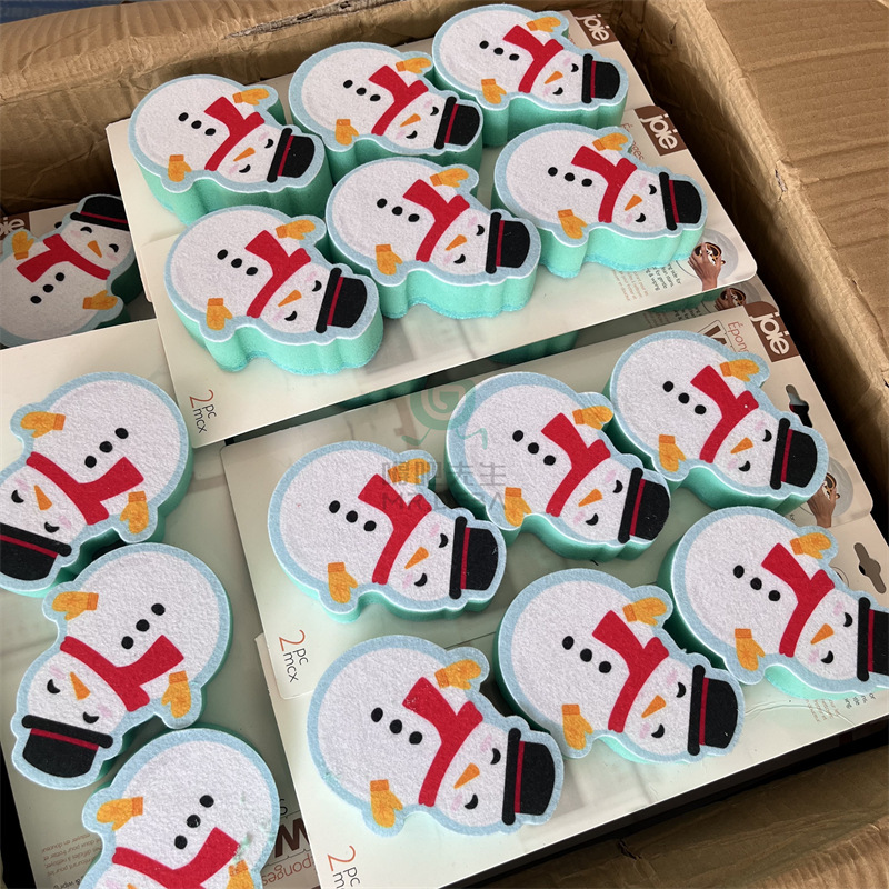 海外取寄せ品、カード1枚で3枚、漫画スポンジ、食器洗い用両面たわし、吸水性たわし|undefined