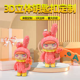 PVC钥匙扣3D软胶挂件卡通动漫明星立体pvc钥匙挂饰品创意定制