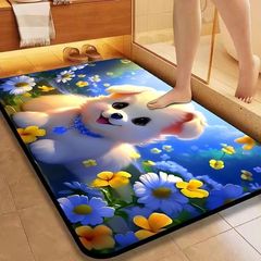 珪藻泥マット浴室トイレ吸水マットトイレアニメかわいい犬速乾滑り止めマット