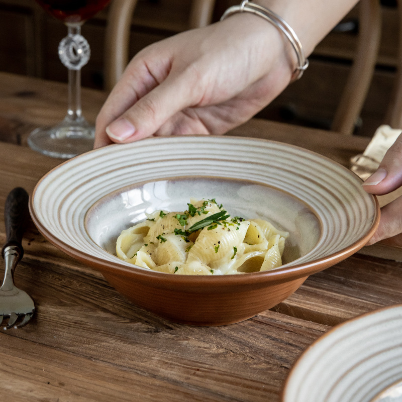 Out of stock 7.5 pulgadas sombrero de paja tazón de ensalada retro tazón de cerámica tazón de sopa japonés tazón doméstico exportación transfronteriza