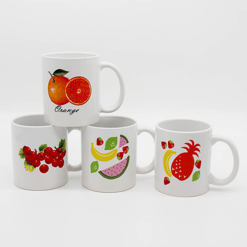 12OZ flor asada taza de cerámica recta taza de cerámica taza de agua creativa taza de leche taza de café al por mayor