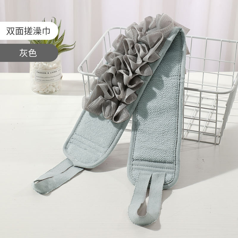 強力な背中こすりタオル、入浴タオル、入浴ストリップ、泥こすりタオル、家庭用入浴タオルの2in1|undefined