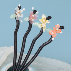 Ancient style hairpins, black sandalwood hairpins wholesale, vintage wooden hairpins, new Chinese style high-end acetic acid hairpins, Hanfu headwear