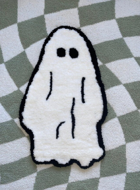 国境を越えたtemuハロウィーンカボチャは、カシミヤの玄関マットのクモの巣装飾マットアマゾンマット卸売りを模倣している|undefined