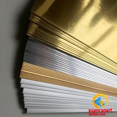 Gilded card mixed with golden card paper, glossy silver reflective hard shooting photo handmade DIY packaging golden copper paper